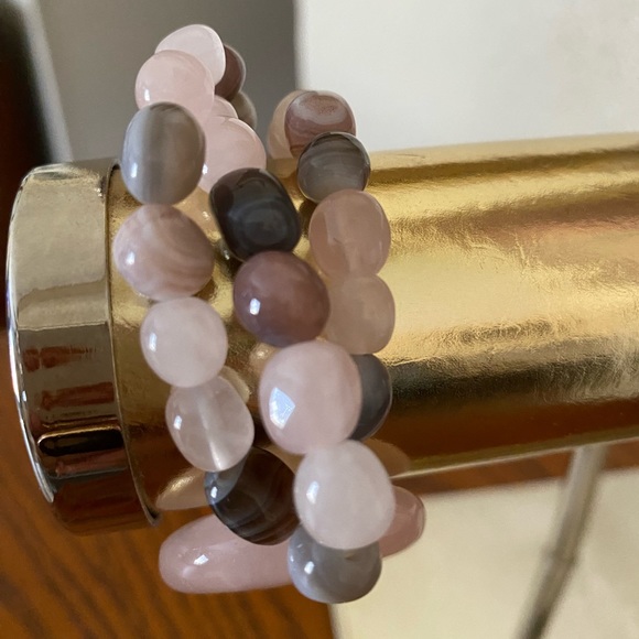 Rose Quartz stretch bracelet - Picture 4 of 5